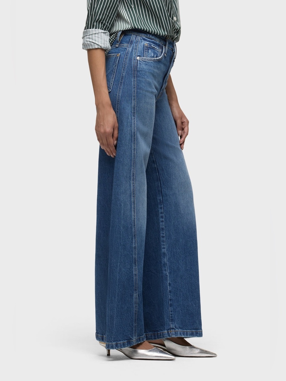 Black Wash Hudson Wide Leg Jeans Size 4 NWT - Picture 6 of 17
